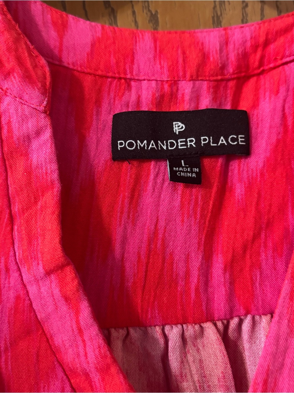 Pomander Place Hot Pink Ikat Dress Sz L NWOT - Picture 3 of 5